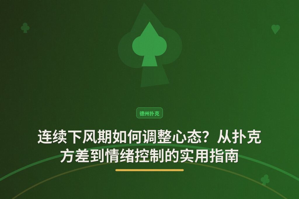 连续下风期心态调整 - 连续下风期如何调整心态?从扑克方差到情绪控制的实用指南
