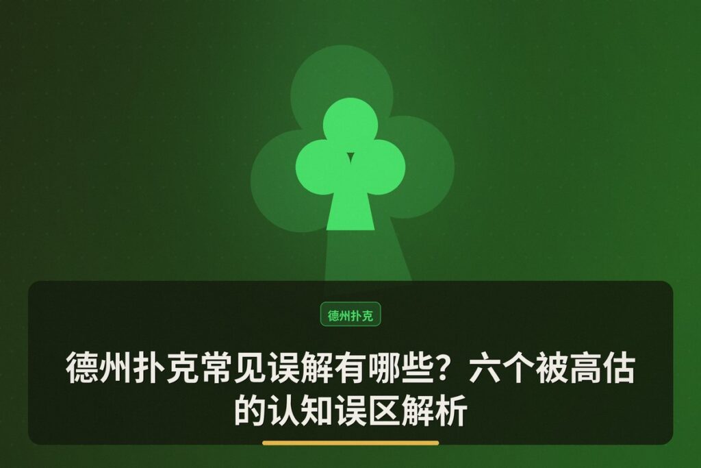 德州扑克常见误解有哪些 - 德州扑克常见误解有哪些?六个被高估的认知误区解析