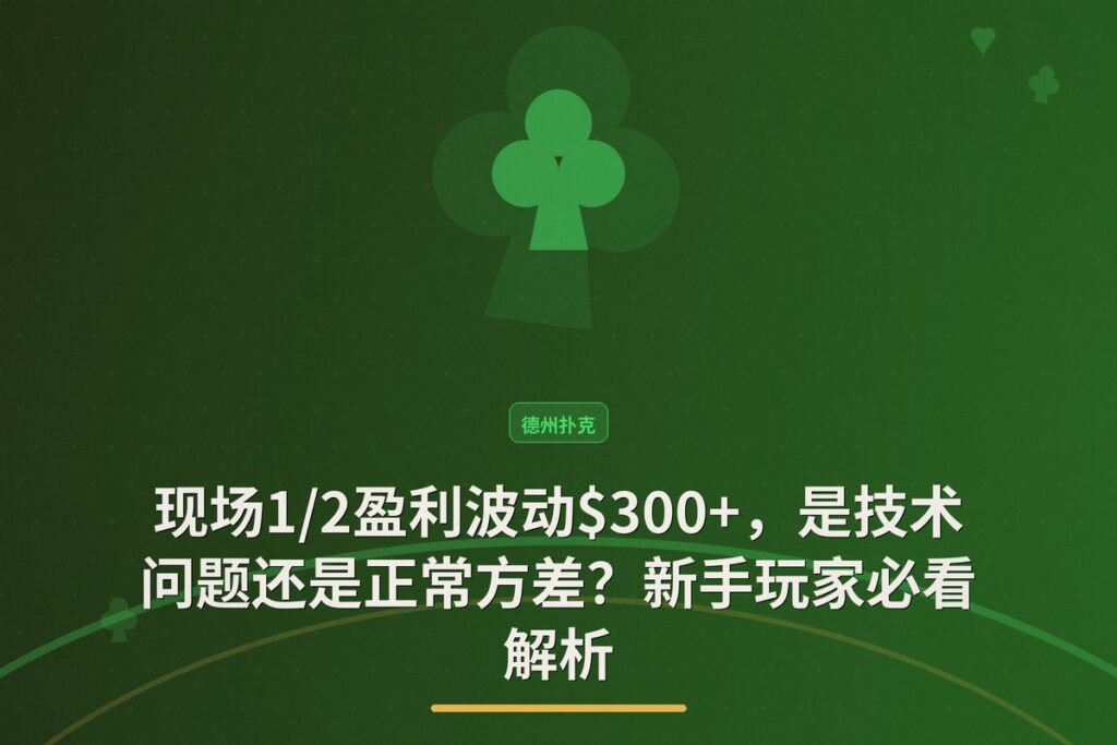 https://www.reddit.com/r/poker/comments/1uhxlk5/am_i_ass/ - 现场1/2盈利波动$300+,是技术问题还是正常方差?新手玩家必看解析