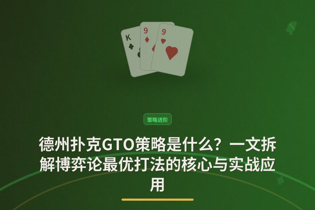 德州扑克GTO策略是什么 - 德州扑克GTO策略是什么?一文拆解博弈论最优打法的核心与实战应用