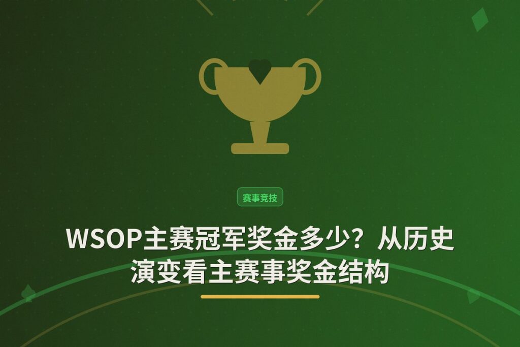 WSOP主赛冠军奖金多少 - WSOP主赛冠军奖金多少?从历史演变看主赛事奖金结构